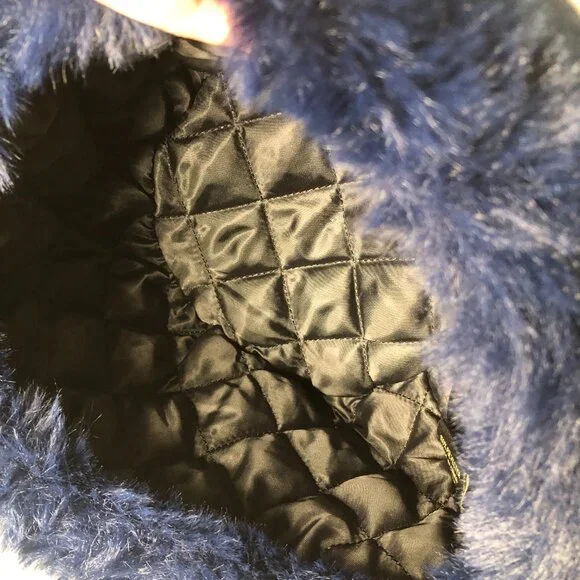 PLUSH, NEW "MAGID" Ladies Hat (Faux Fur) Royal Blue - Picture 5 of 5